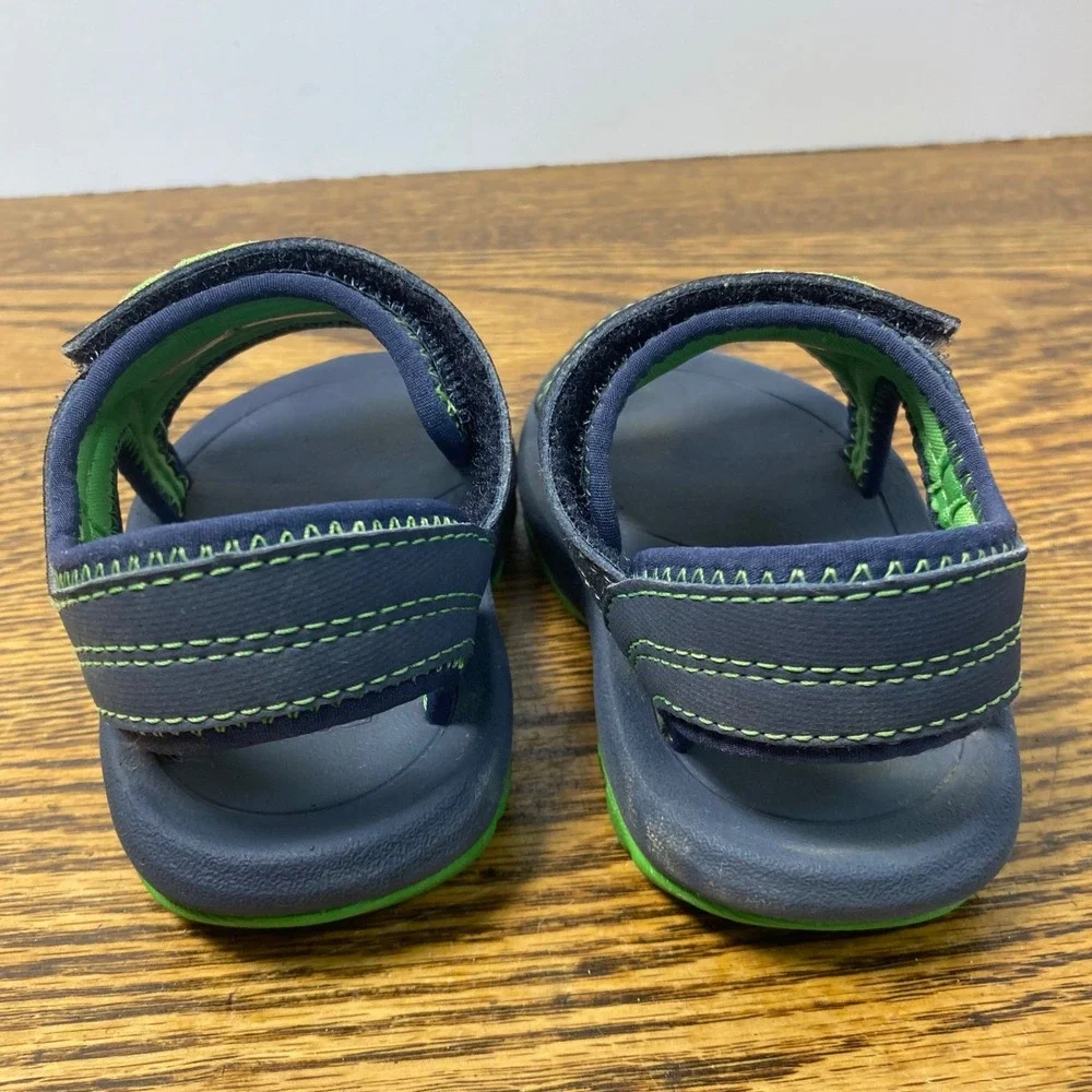 Teva Psyclone 4 Toddler 5 Navy Blue Lime Green Sport Sandals 1019538T